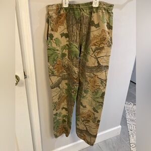 Vintage Camo Sweatpants Size M JERZEES Outdoors 90s Realtree Pockets